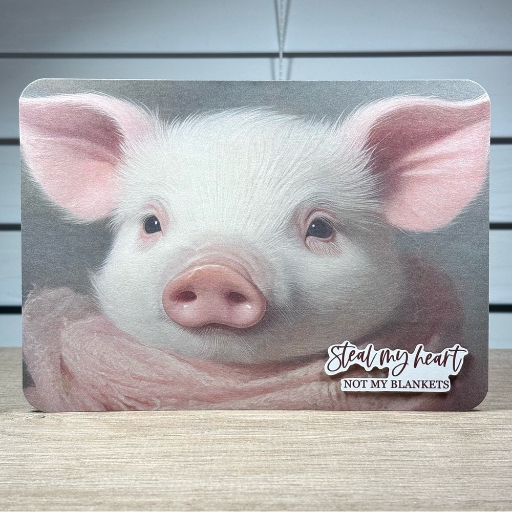 Handmade “Steal My Heart Not My Blankets” Greeting Card